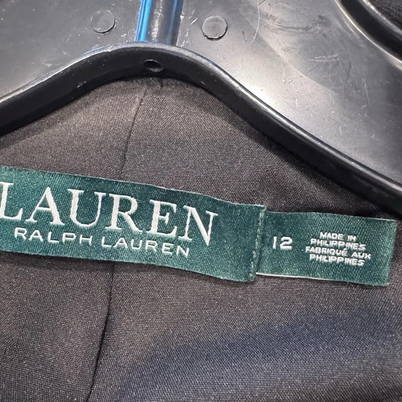 NEW! Lauren Ralph Lauren Women's Black Stretch Biker Moto Jacket Size 12 - Picture 5 of 12